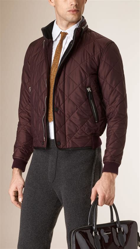 burberry men's quilted bomber jackets